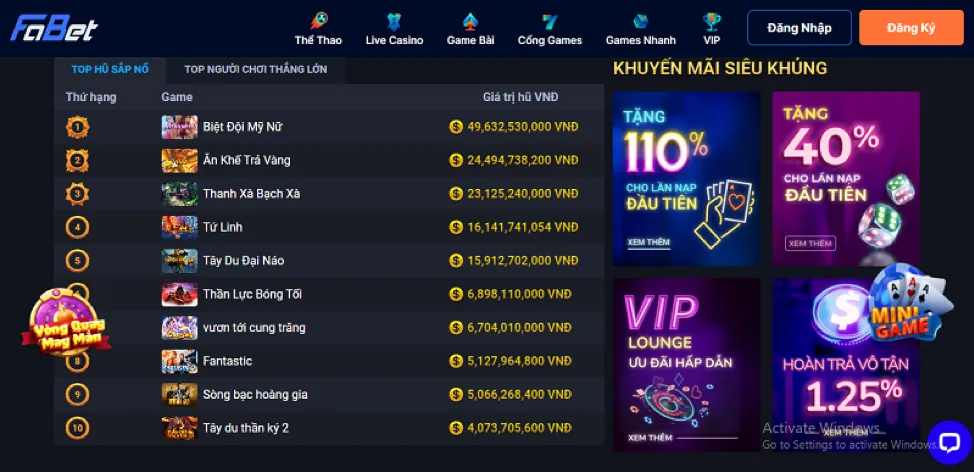Hình ảnh giao diện người dùng thân thiện và trải nghiệm chơi game mượt mà